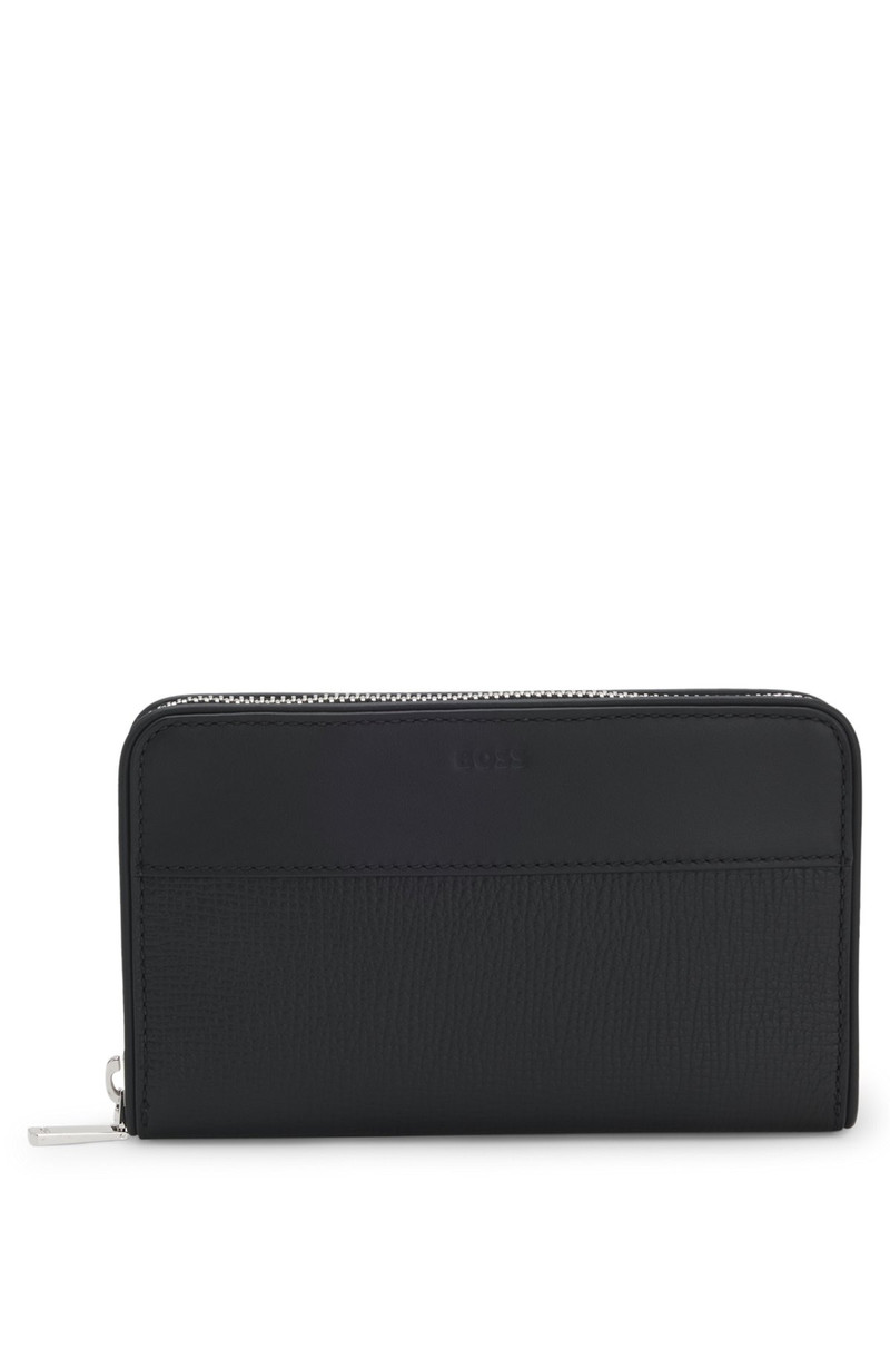 BOSS LEATHER BELT BAG WITH PLAIN AND GRAINED FINISHES outlook
