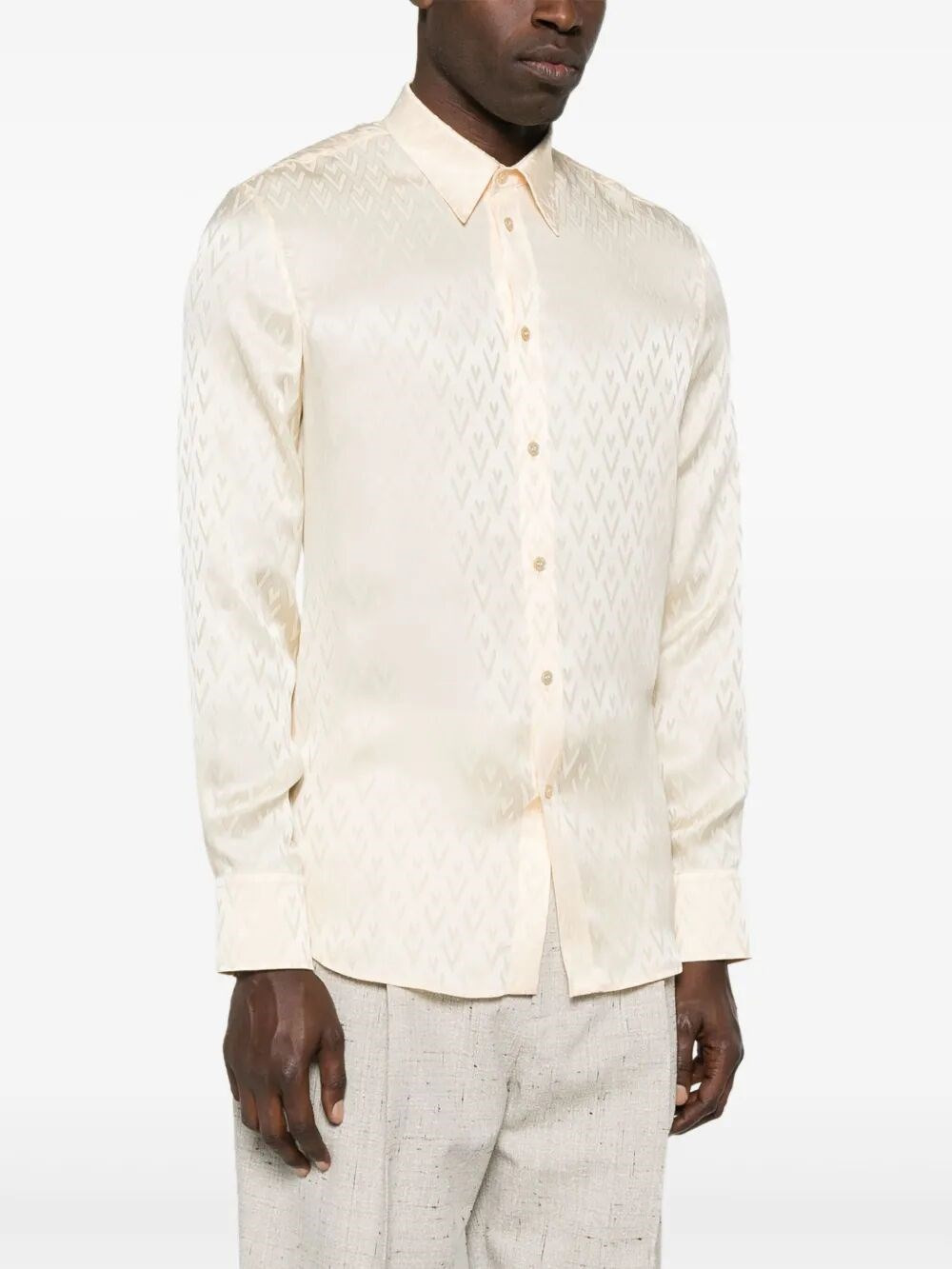 `Toute La V` Slim Long Sleeve Shirt - 4