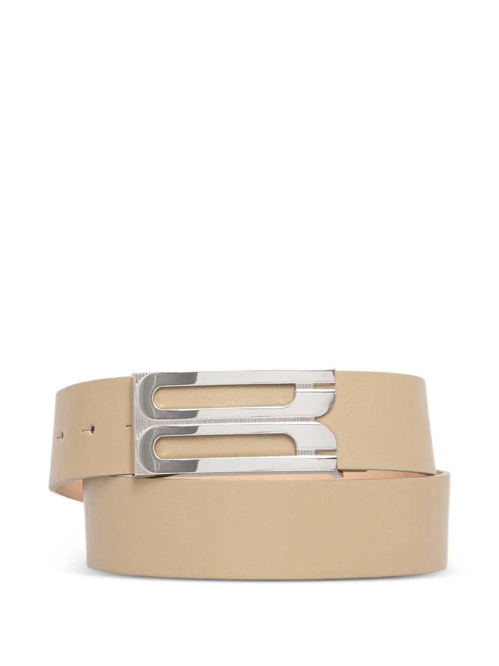 buckled leather belt - 1