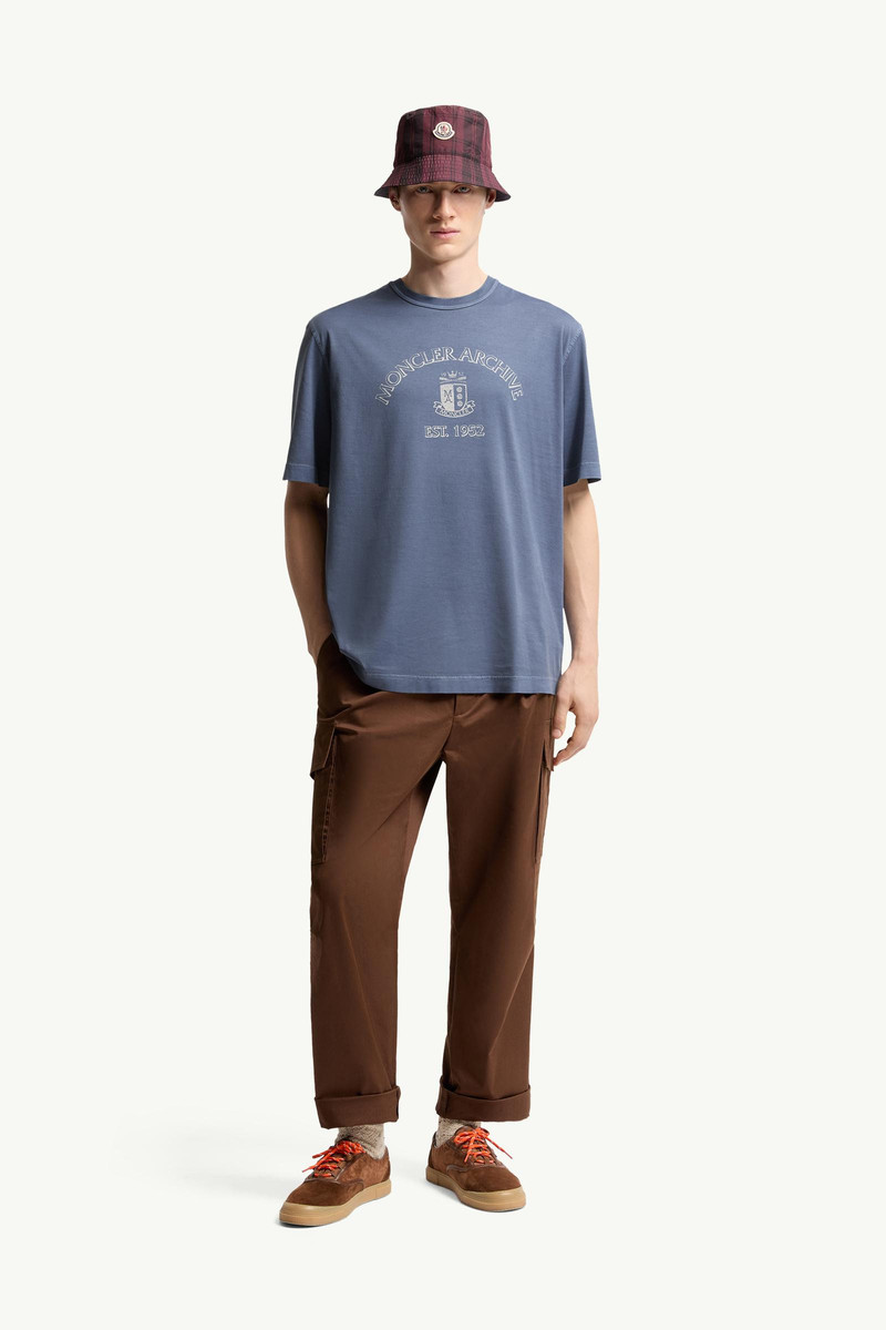 Moncler Logo Print Cotton T-Shirt outlook