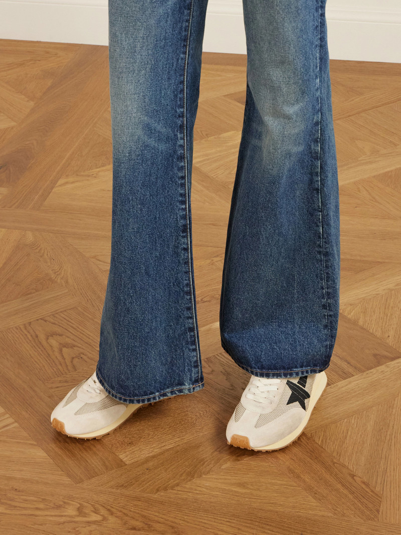 Golden Goose Running Marathon Suede And Leather-trimmed Mesh Sneakers outlook