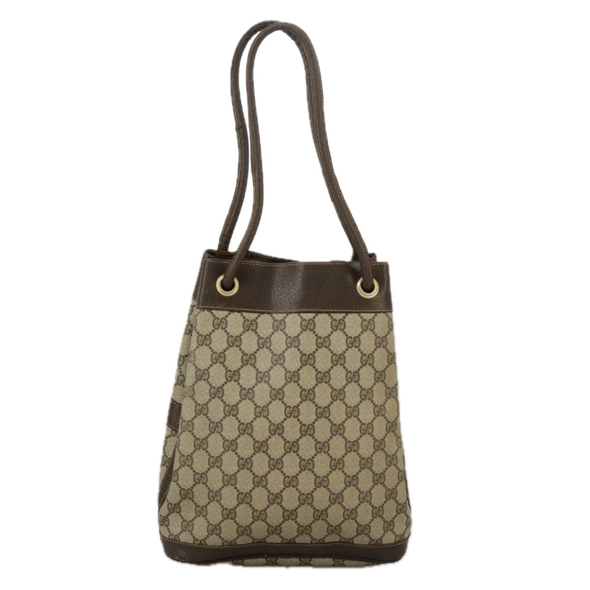 GUCCI GG Supreme Web Sherry Line Hand Bag Pvc Beige Green Red - 2