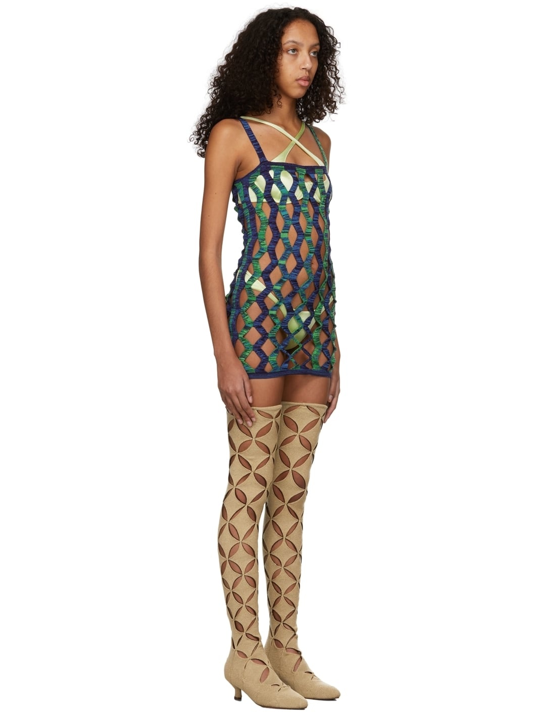 Blue & Green Nest Tank Dress - 2