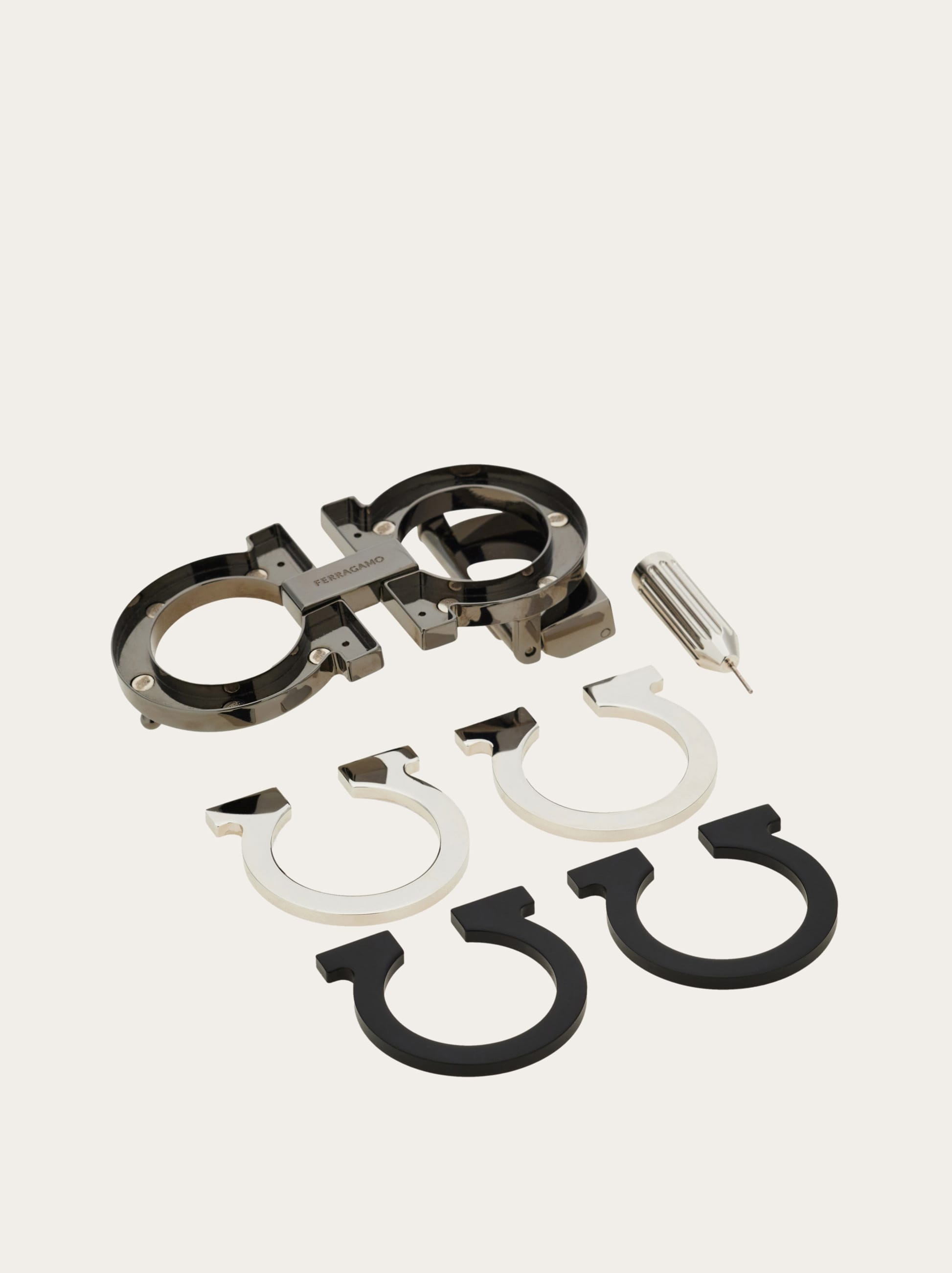Reversible and adjustable Gancini belt with Switch buckle - 7