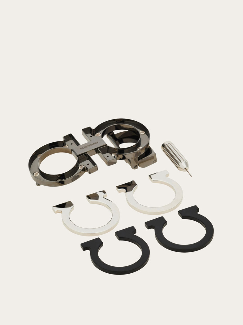 Reversible and adjustable Gancini belt with Switch buckle 7