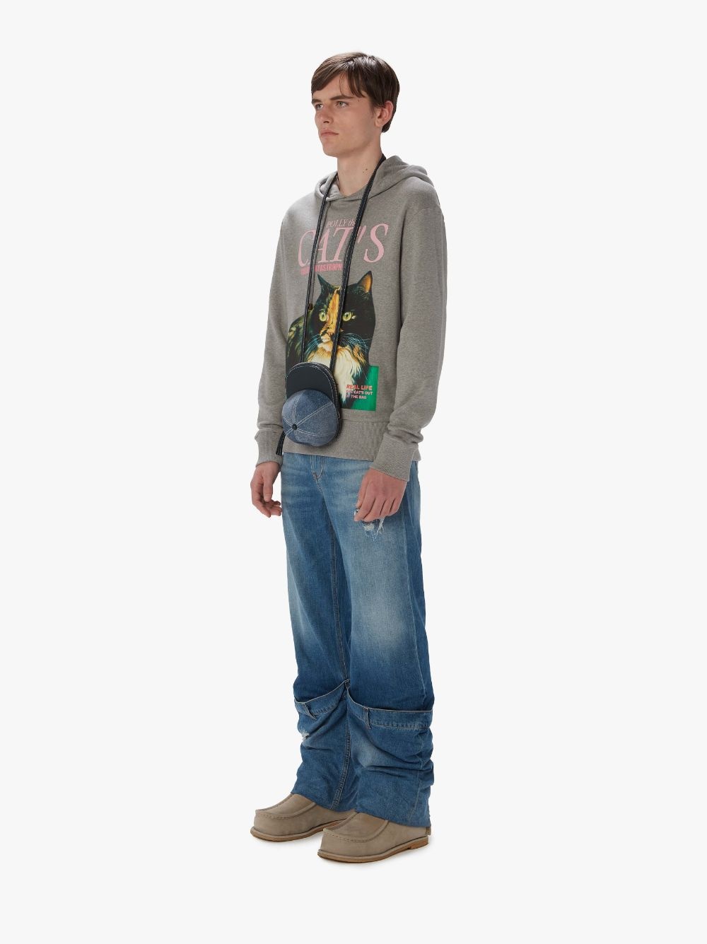 HOODIE WITH CAT PRINT - 4