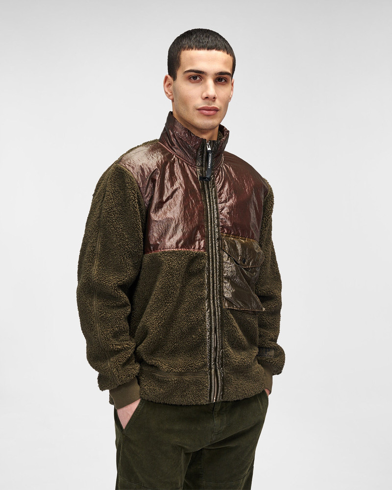 C.P. Company Polar Fleece Mixed Zipped Sweater outlook