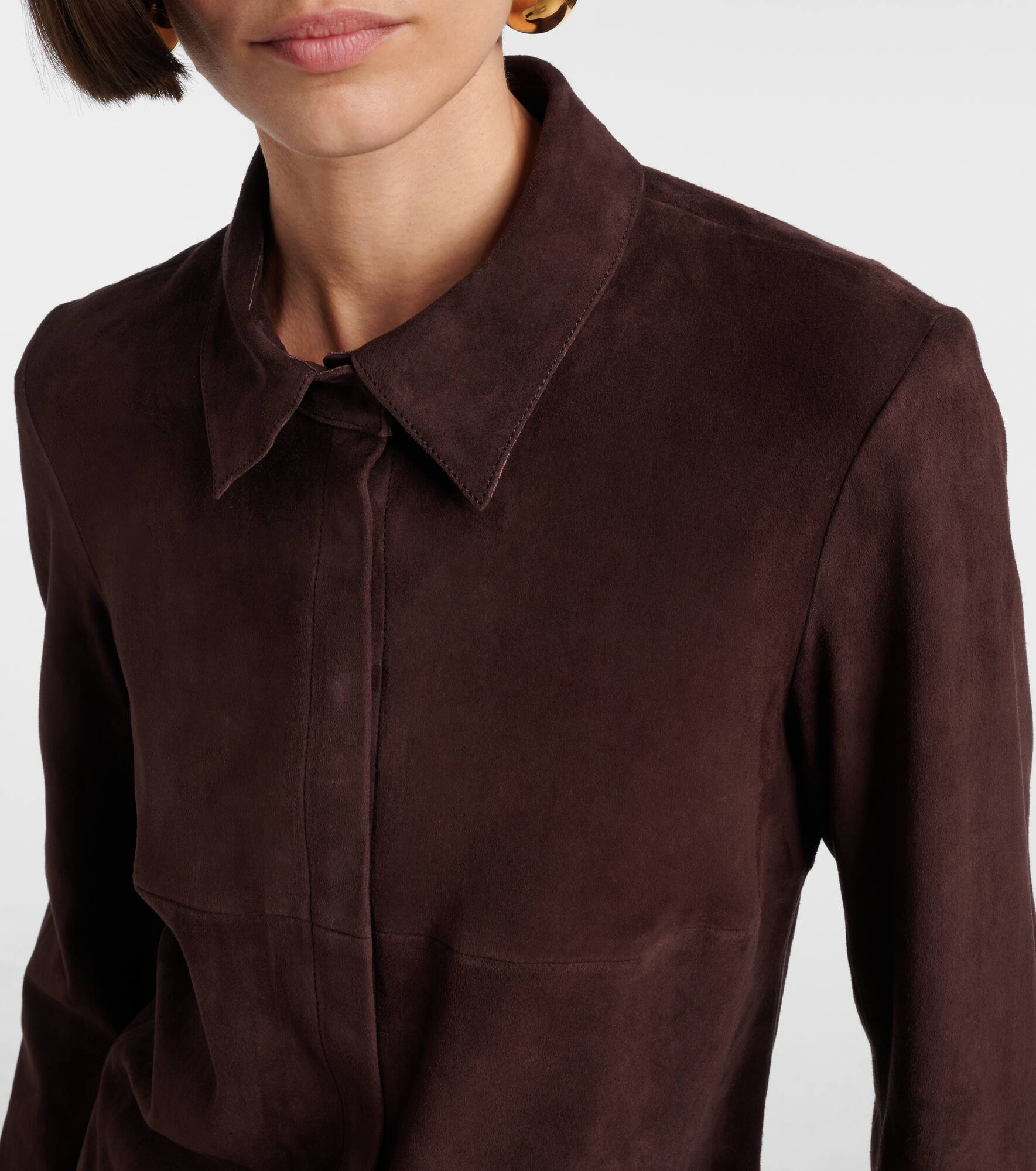 Geraldine suede shirt dress - 4