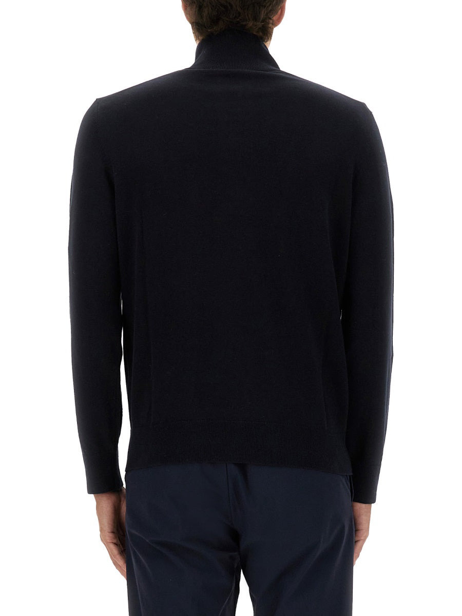 Zippered Sweater With Logo Patch - 3