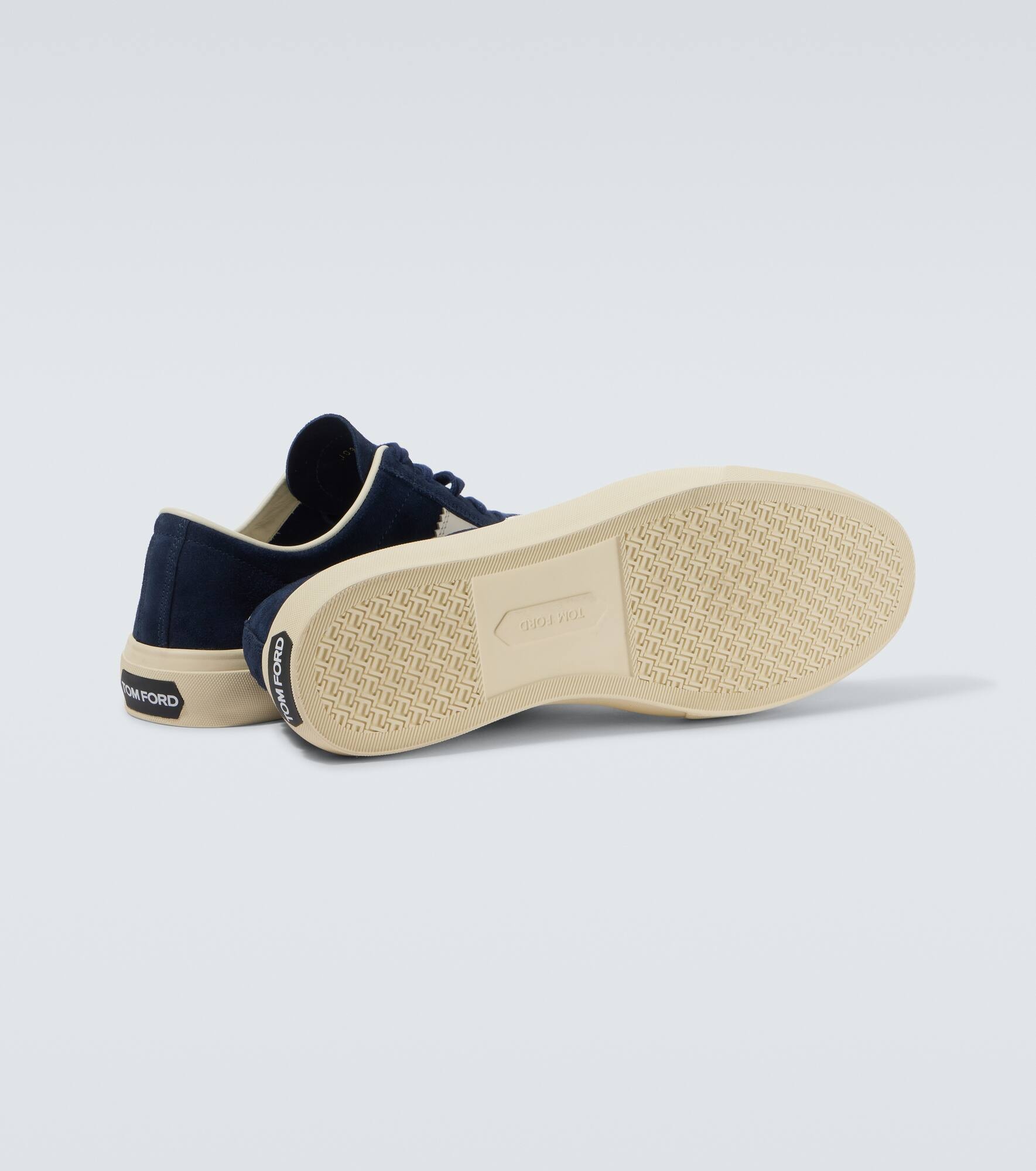 Cambridge leather-trimmed suede sneakers - 7