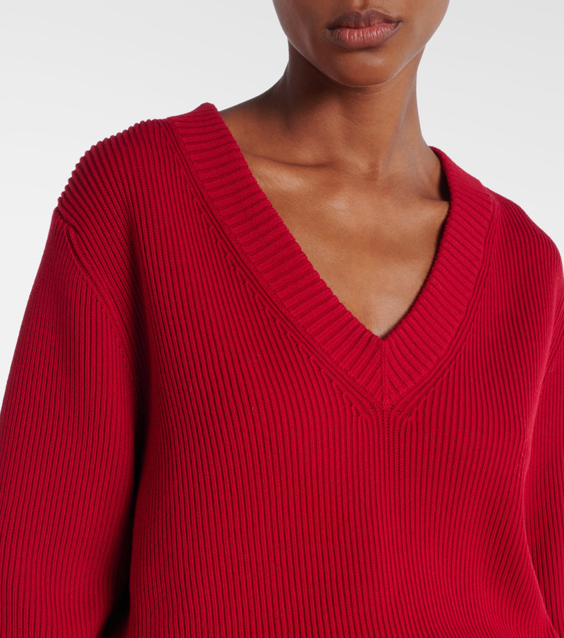 Ribbed-knit cotton and silk-blend sweater 4