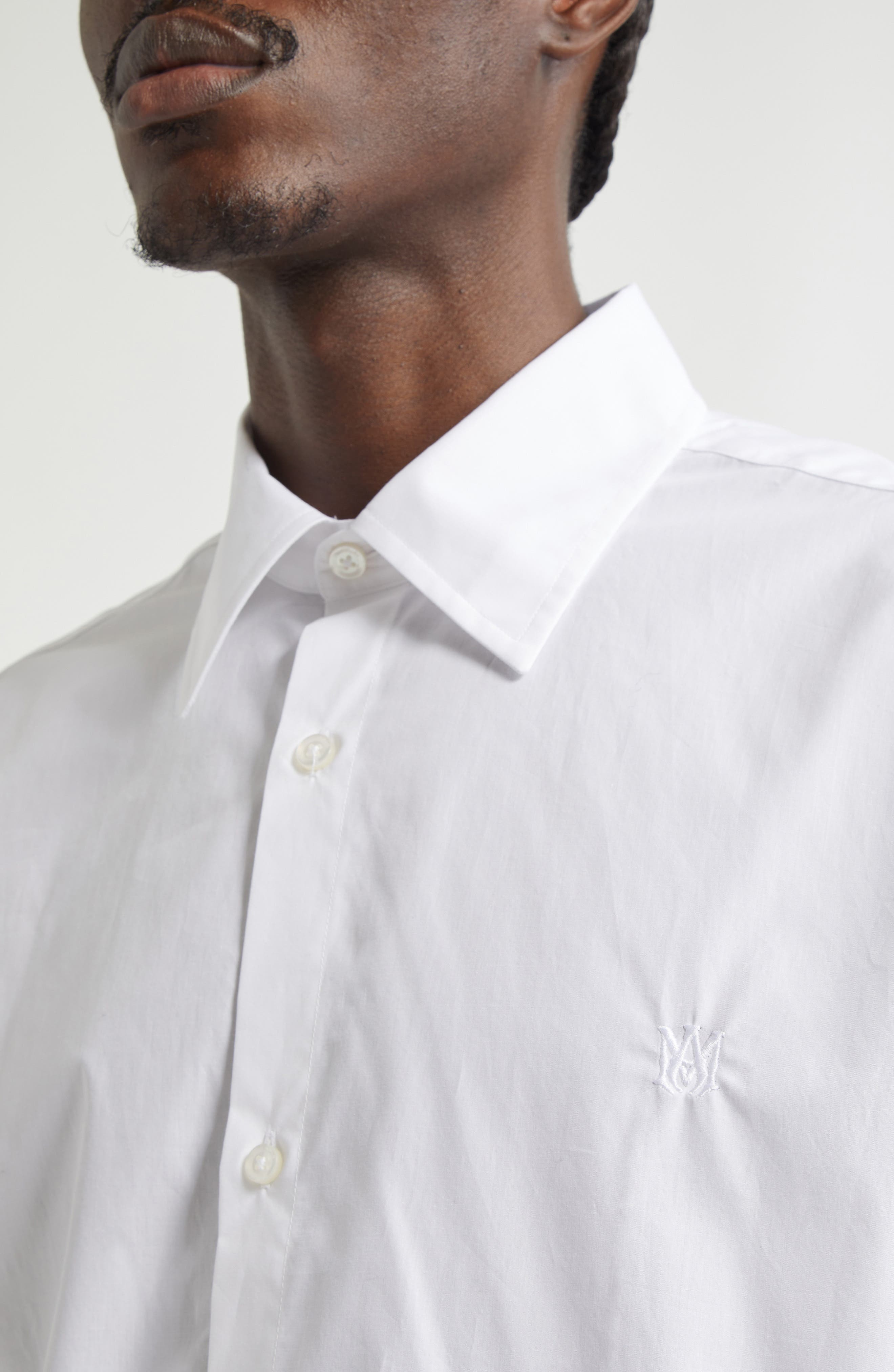 AMIRI Poplin Dress Shirt in White at Nordstrom - 4