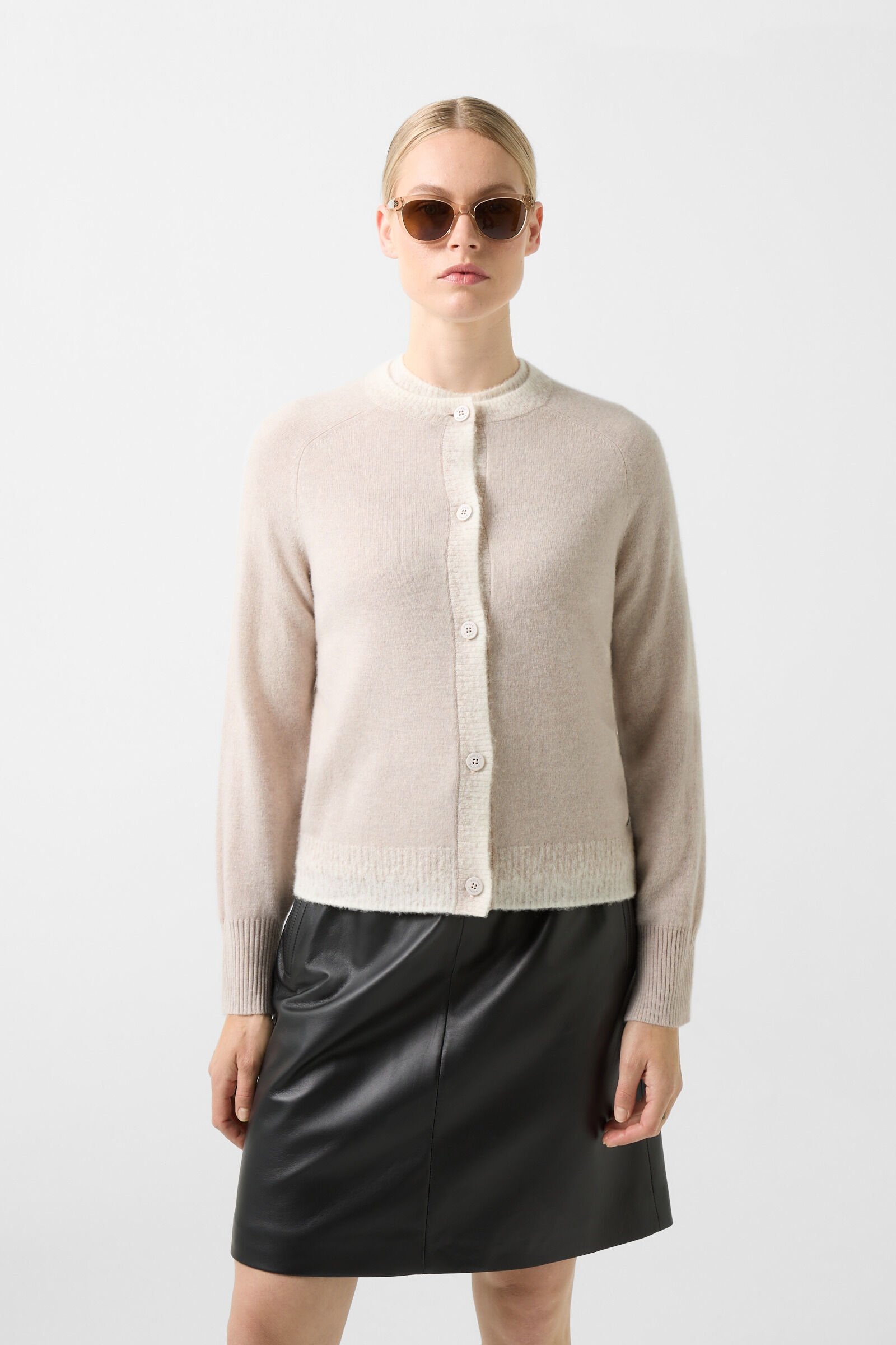 Lauren knit jacket in Sand - 2
