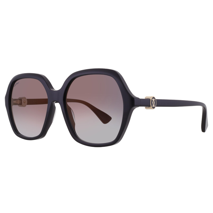 Cartier C Decor Grey Multi Treatment Hexagonal Ladies Sunglasses CT0470S 001 57 - 2