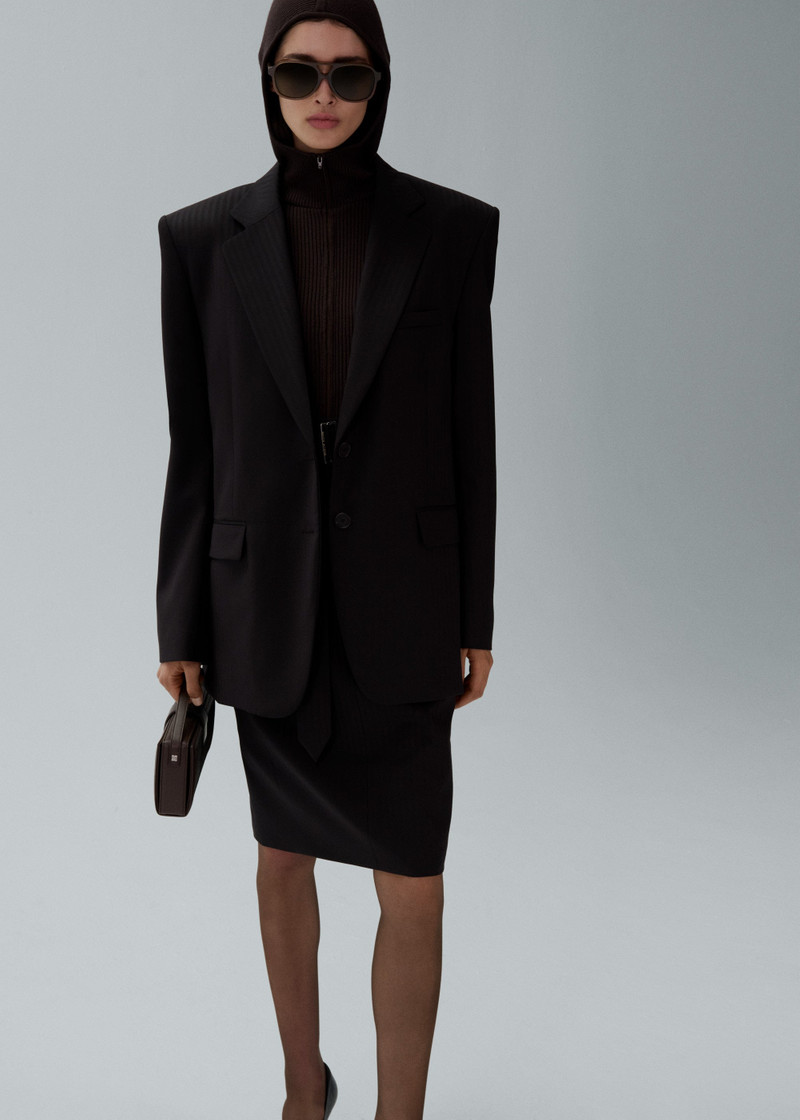 MAGDA BUTRYM Classic oversized blazer in violet stripes outlook
