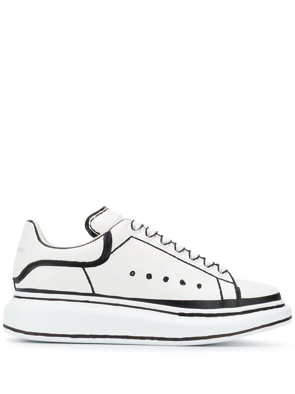 Oversized outline-effect low-top sneakers - 1