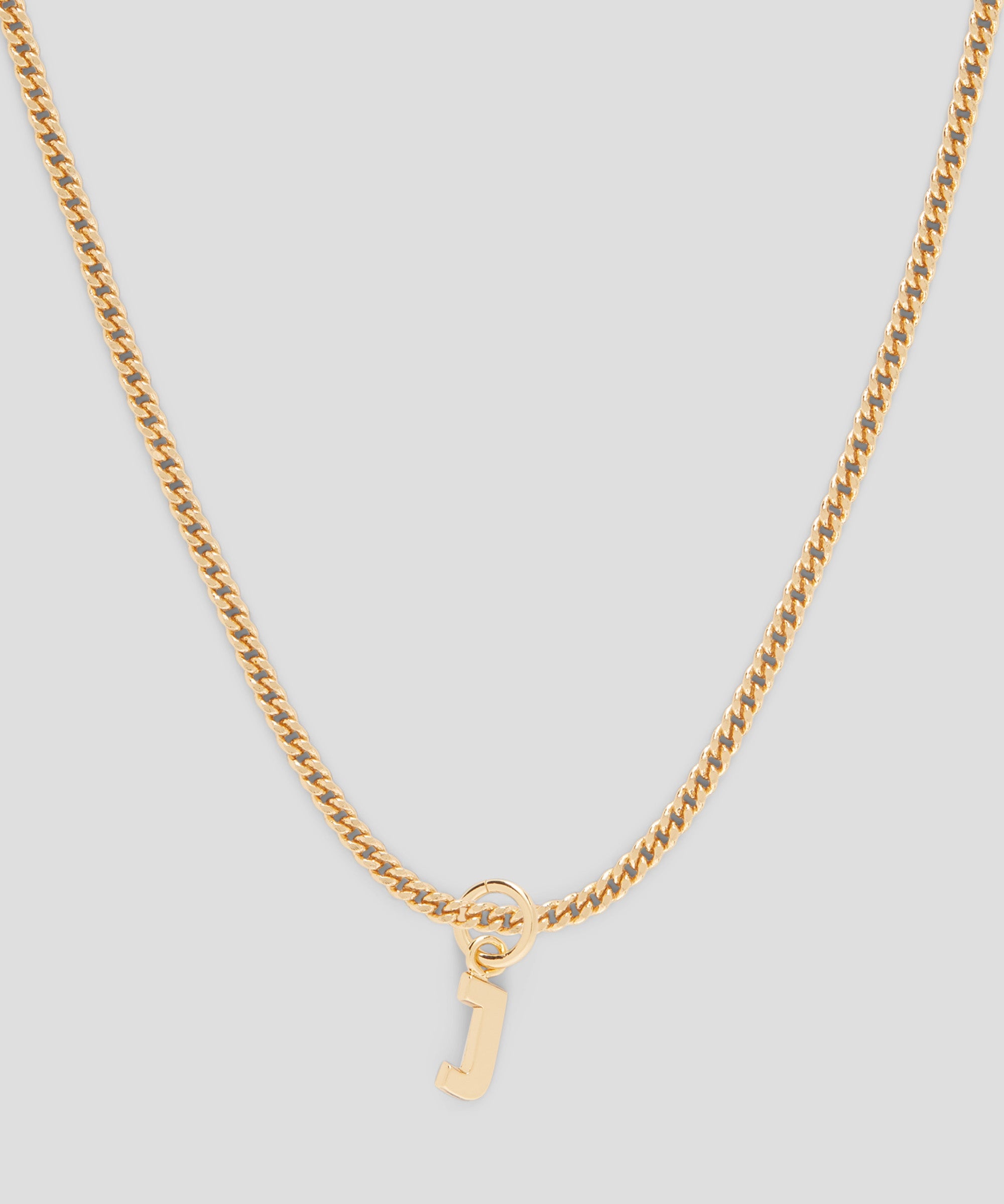 Brass letter J charm - 2