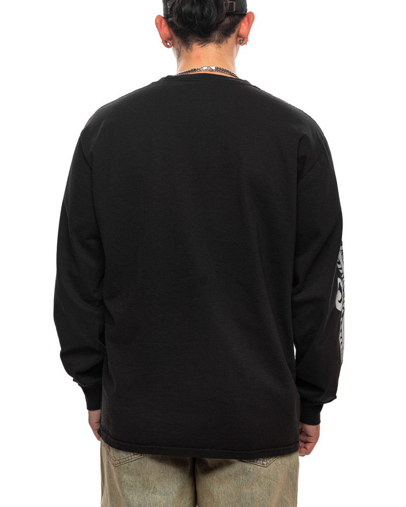 Stüssy Dragons Pigment Dyed LS Tee 'Black' outlook