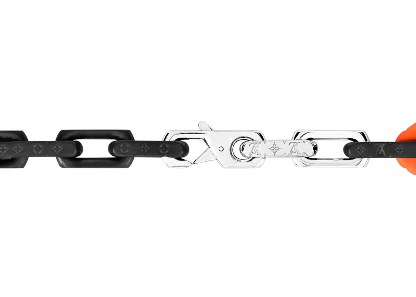 Louis Vuitton Monogram Chain Necklace Silver/Orange - 2