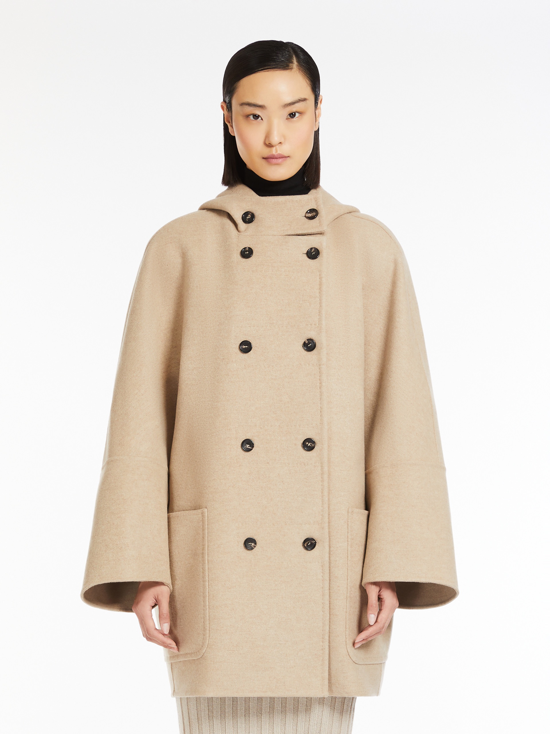 ARTURO1234 Double-breasted parka in wool and cashmere - 3