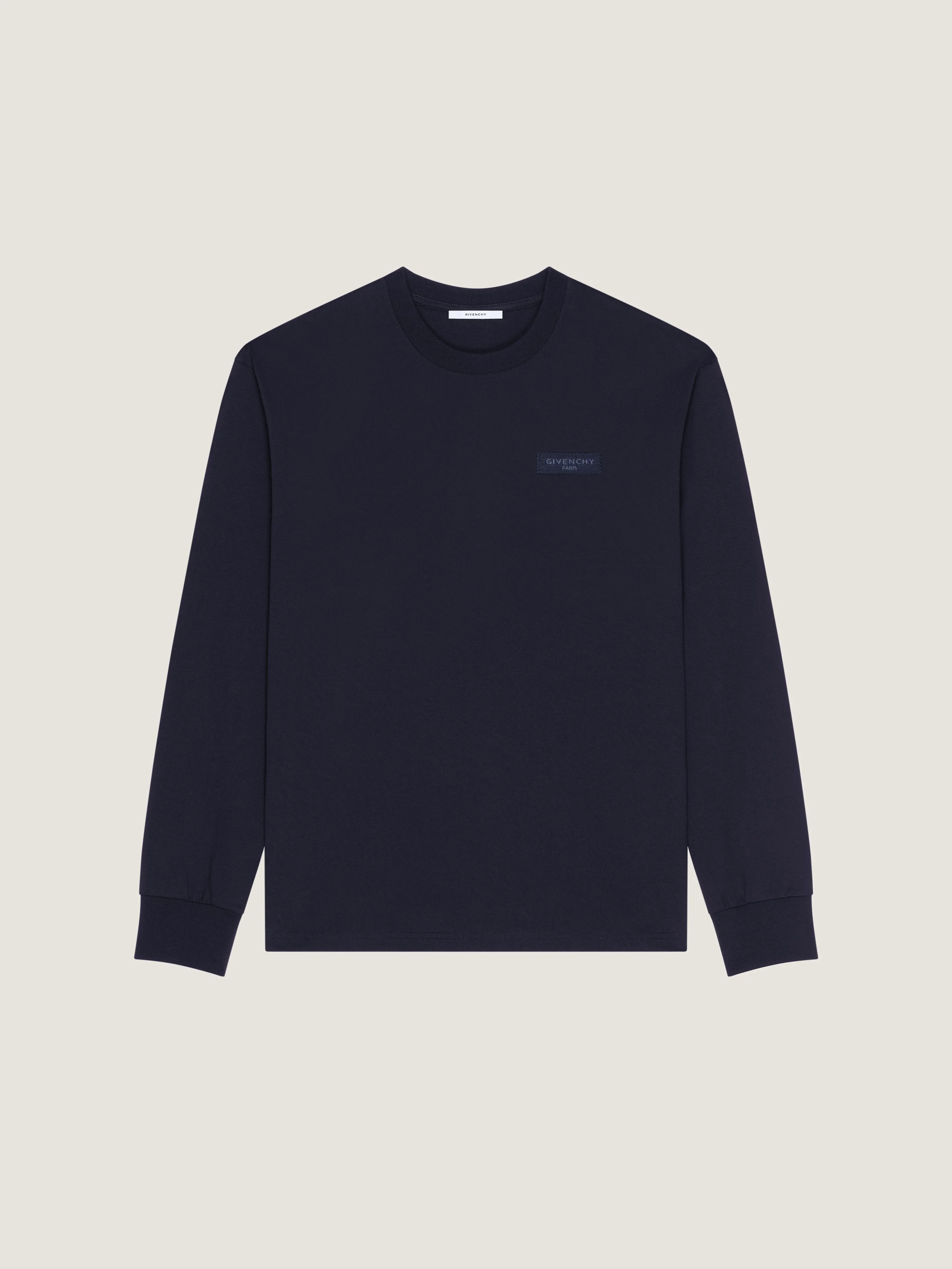 T-SHIRT IN COTTON WITH GIVENCHY PARIS GROS GRAIN - 1