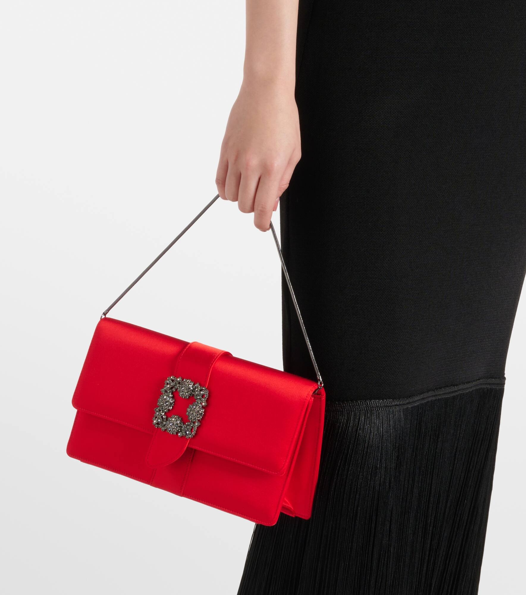 Capri embellished satin clutch - 6