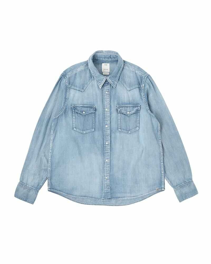 SOCIAL SCULPTURE SHIRT DMGD LT.INDIGO 1