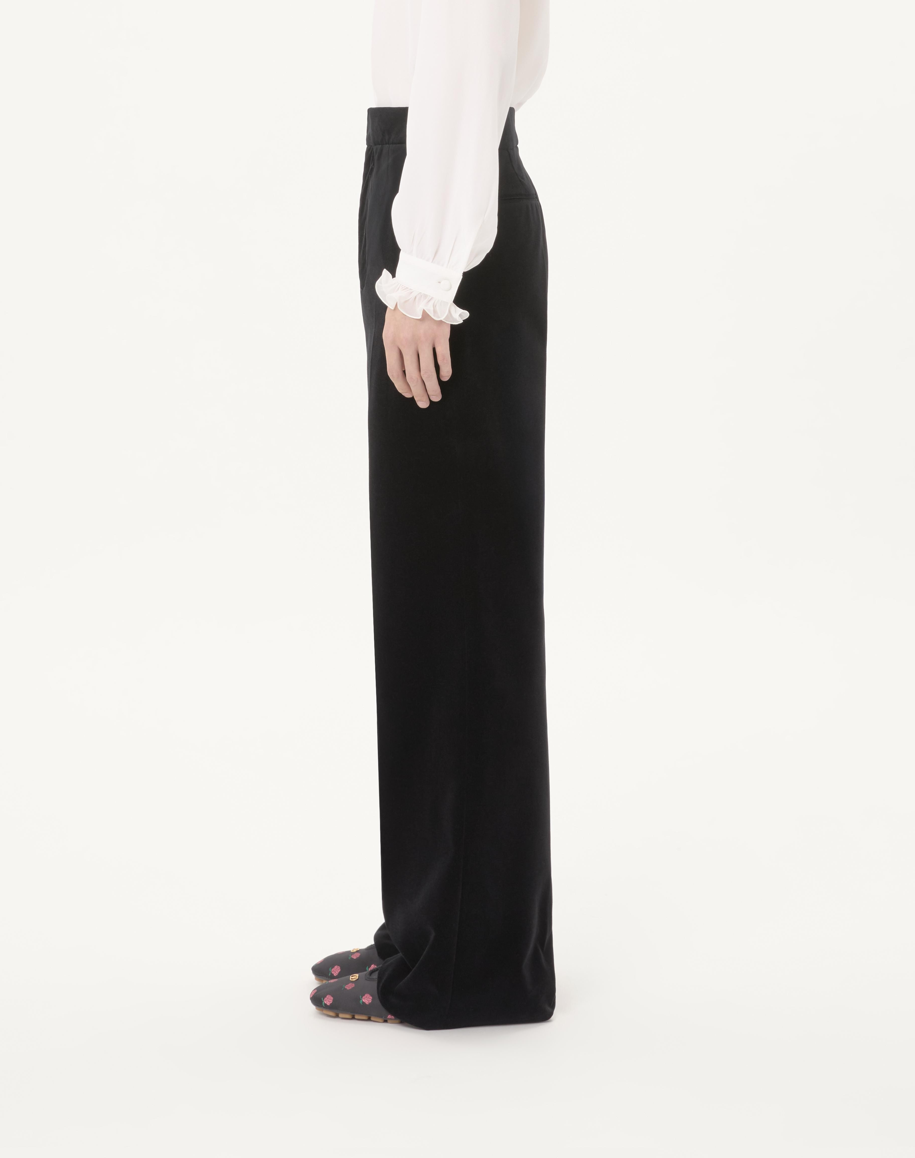 VALENTINO COTTON VELVET PANTS - 4