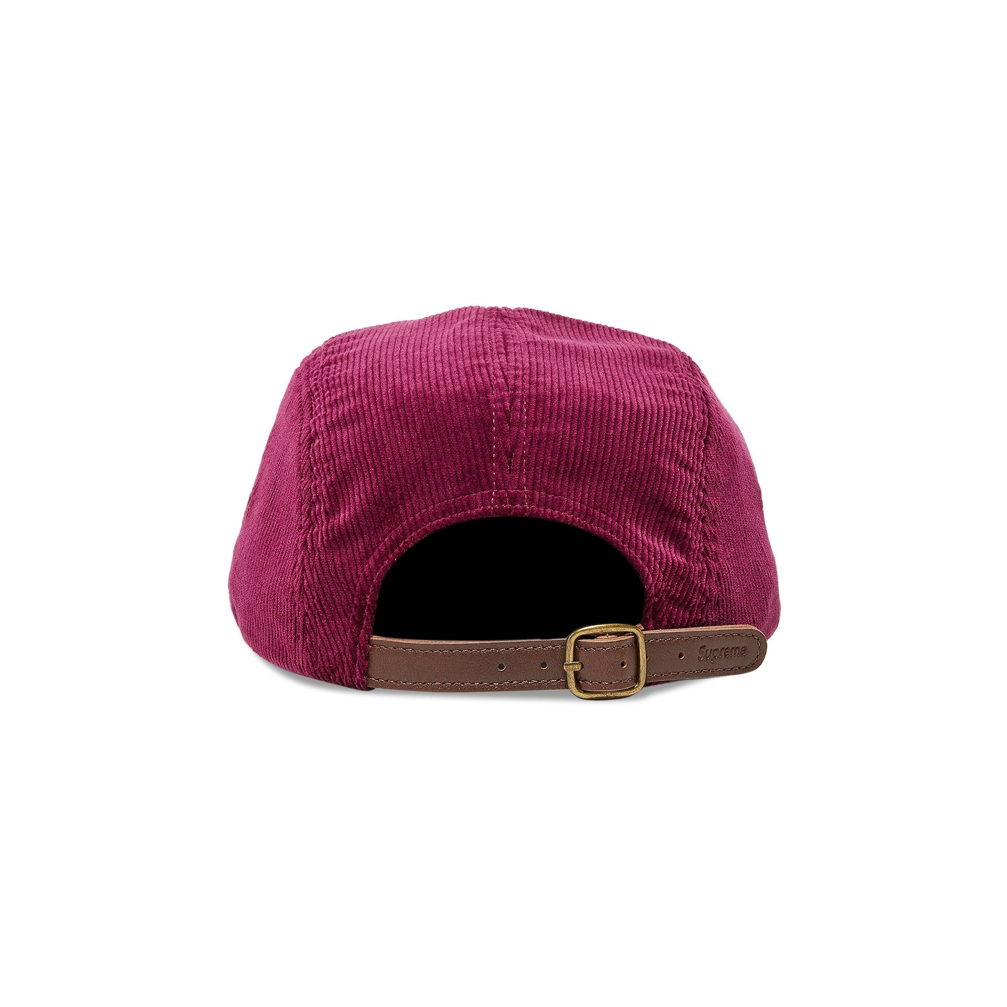 Supreme Corduroy Camp Cap 'Magenta' - 4