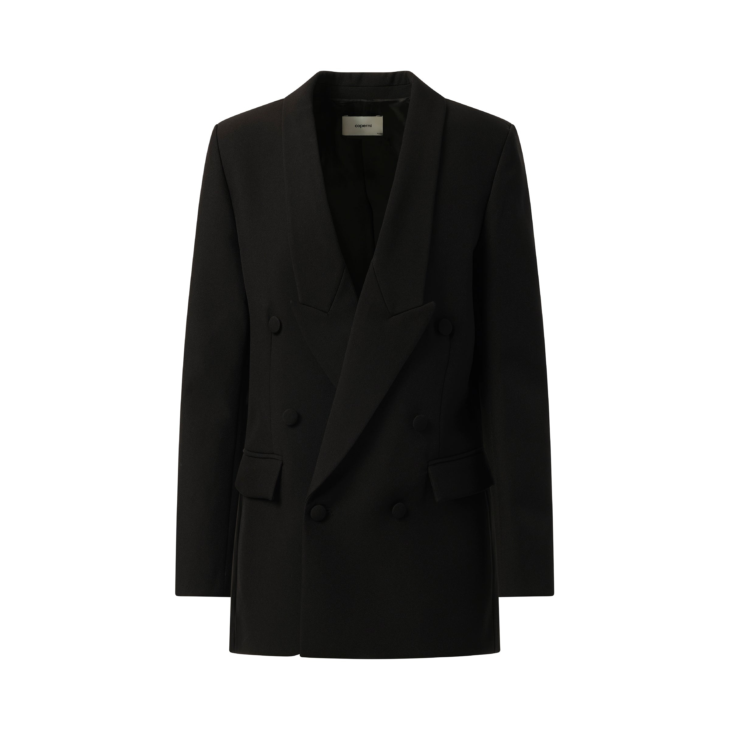 Double Breasted Tailored Jacket in Black - 2