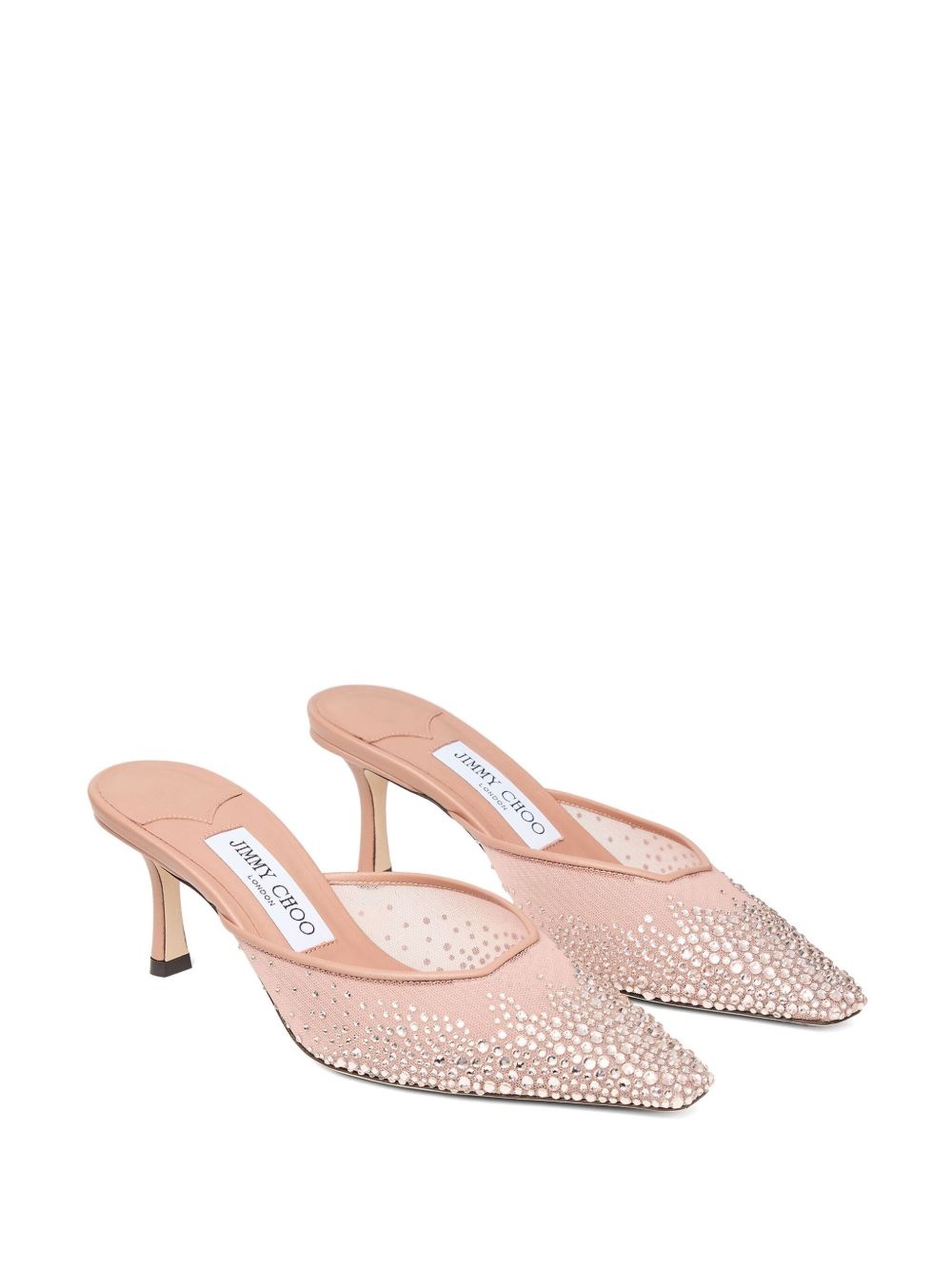 65mm crystal-embellished mules - 2