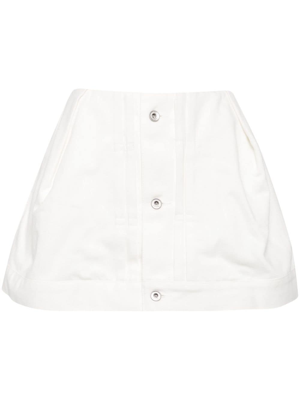 wide-leg twill skort - 1
