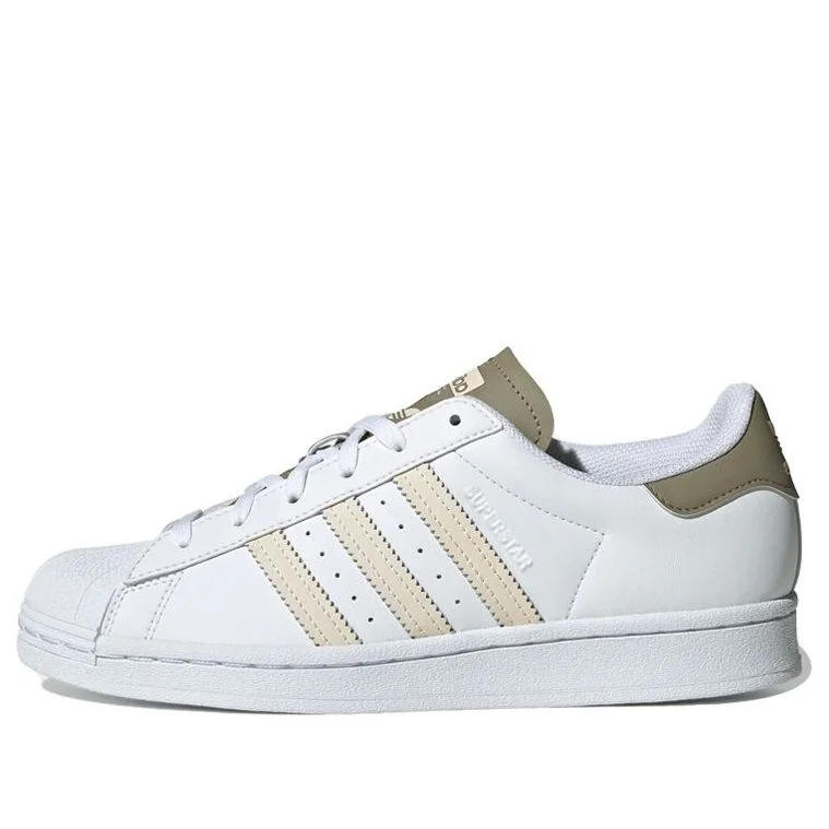 (WMNS) adidas Superstar 'White Olive Green' GW7256 - 1