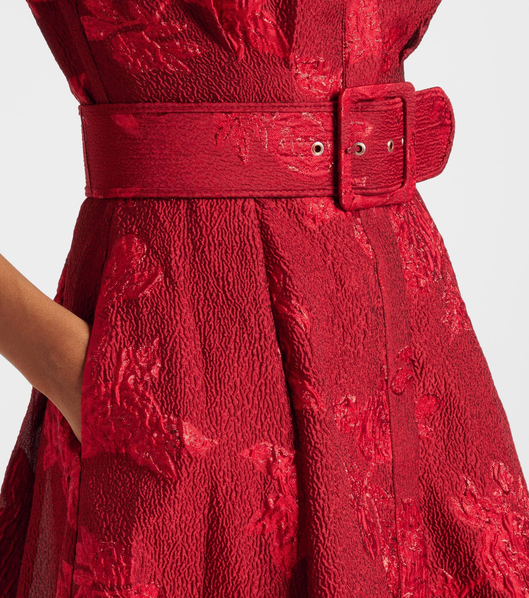 Henrietta belted brocade gown - 5