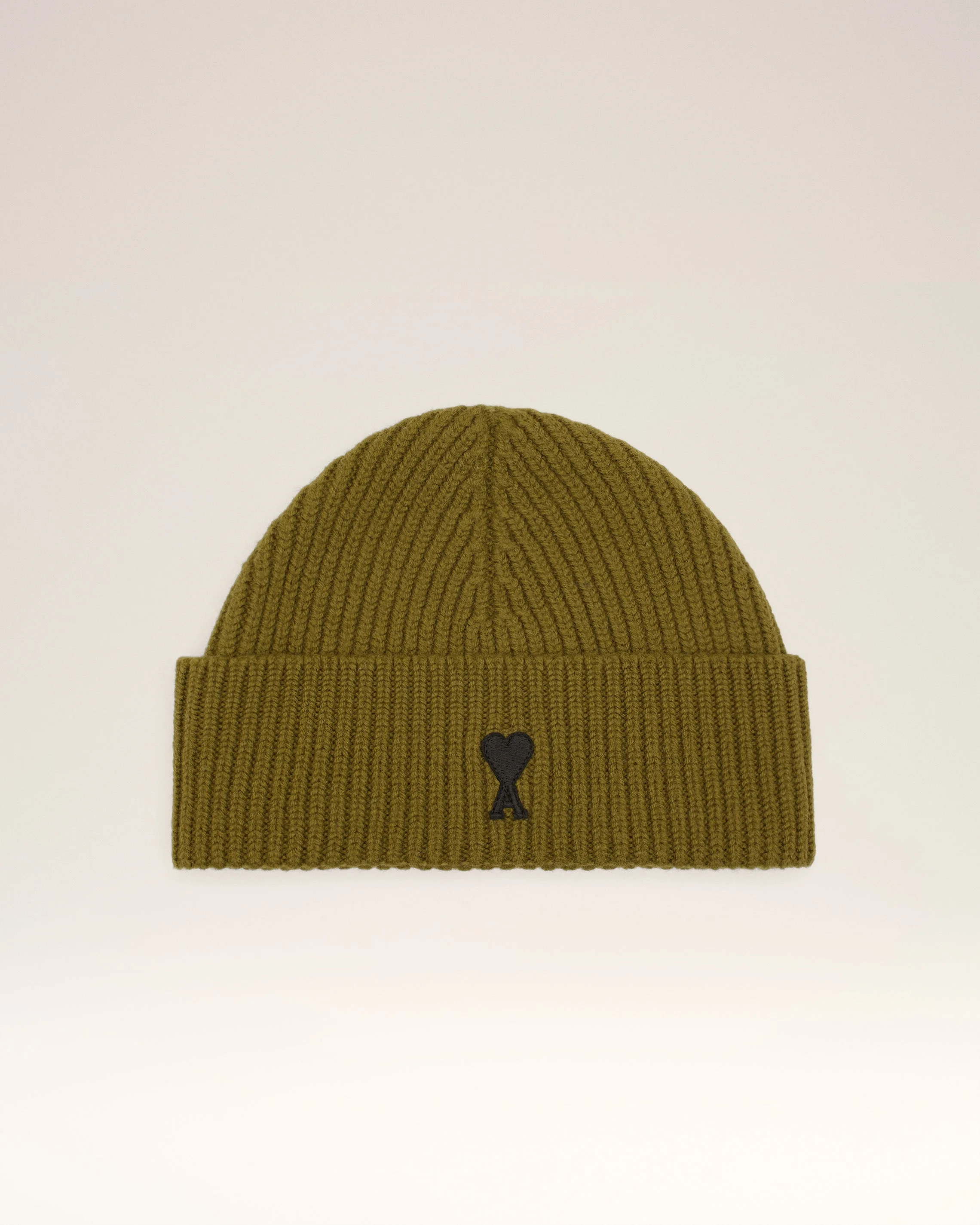 KHAKI WOOL AMI DE COEUR BEANIE - 1