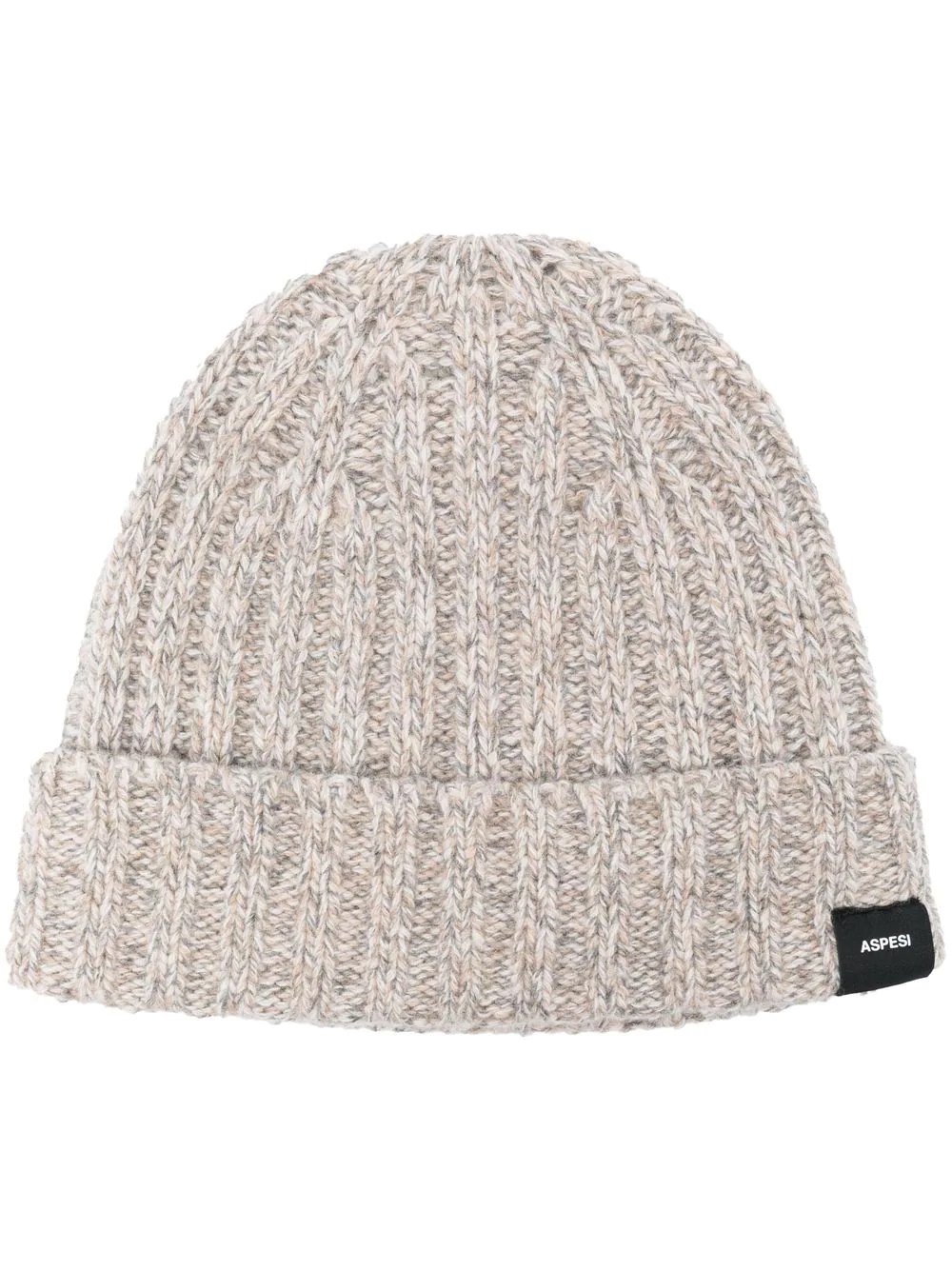 cable-knit wool beanie hat - 1