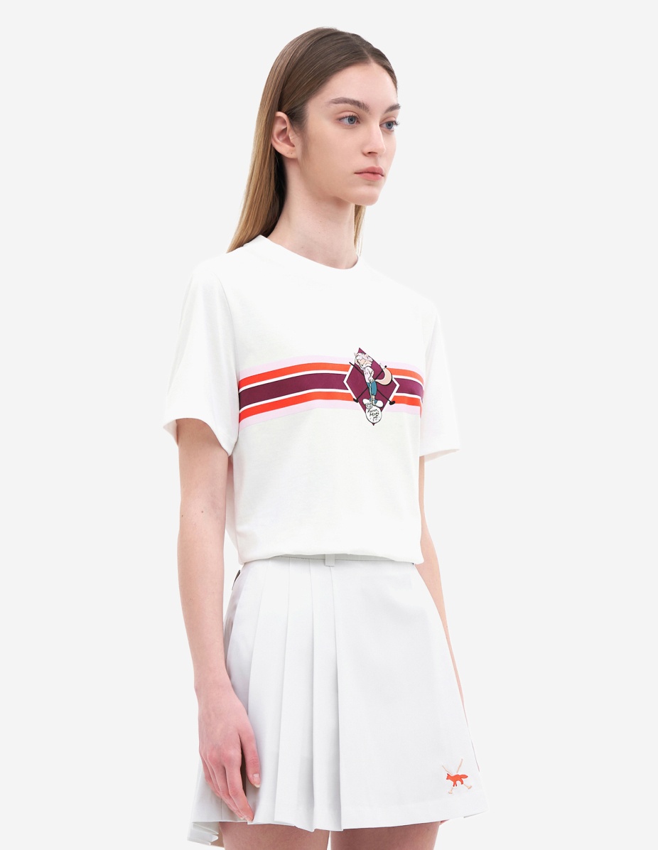 Women Swing Fox Stripe Print T-Shirt - 3