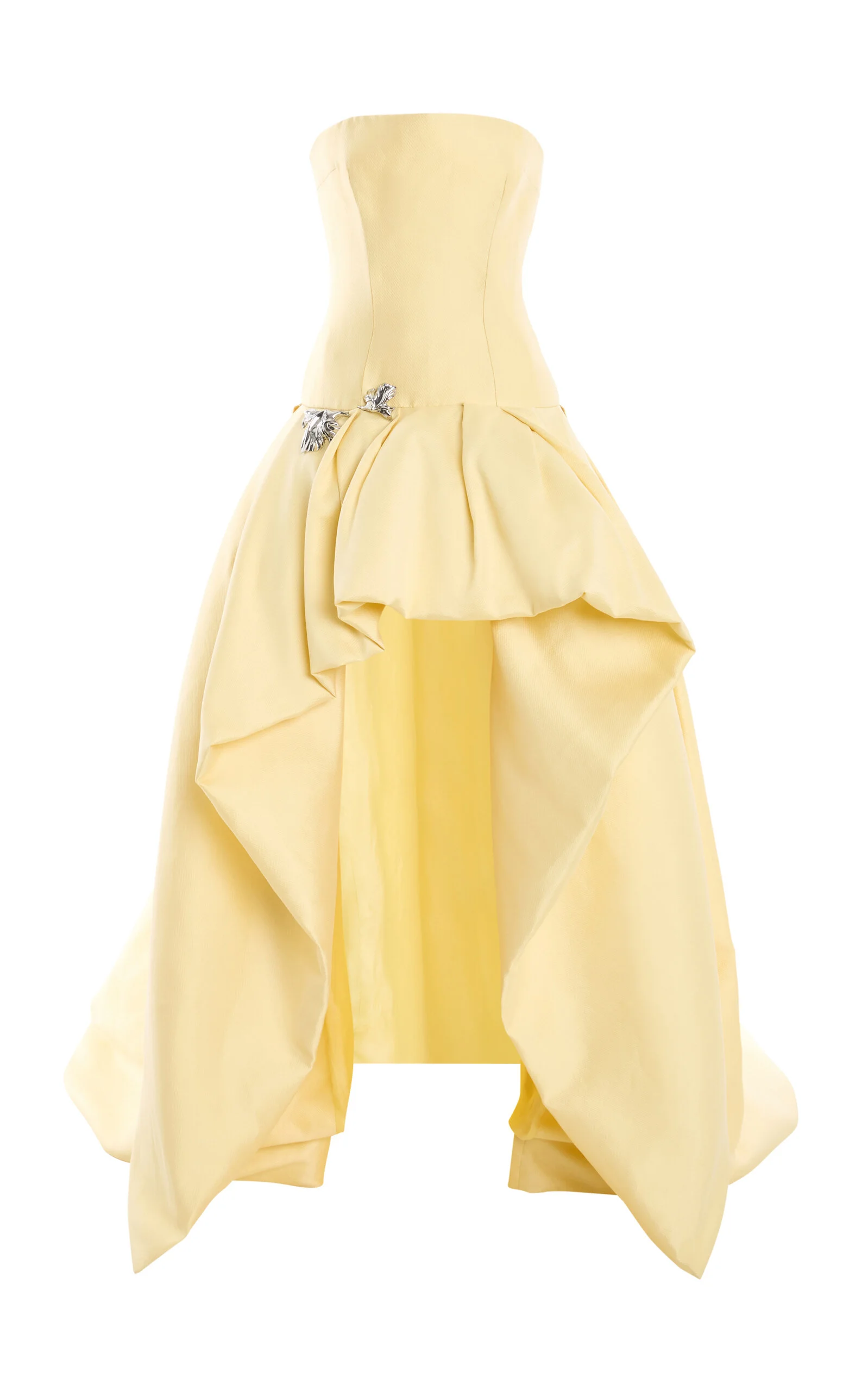 Strapless High Low Ball Gown yellow - 1