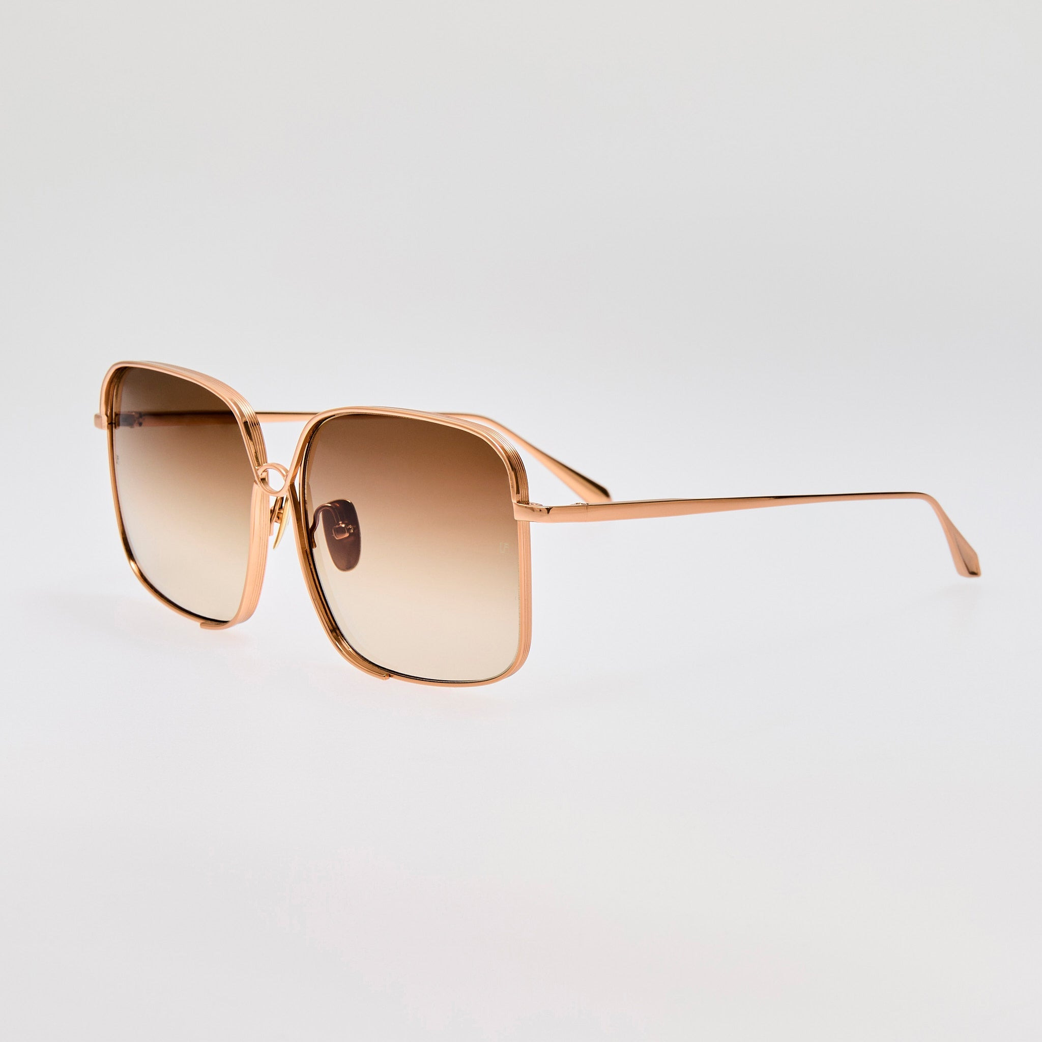 Genevieve Sunglasses in Mocha and 18K Rose Gold - 3