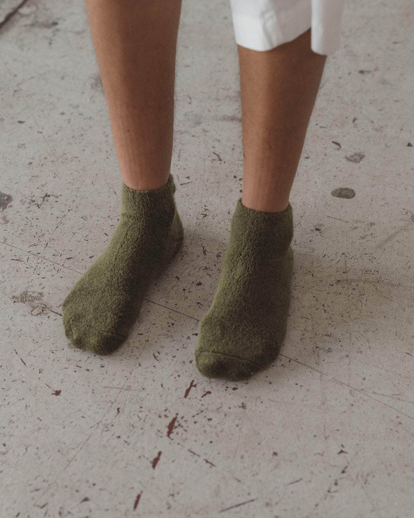 Buckle Ankle Socks - Textured Organic Cotton - 1