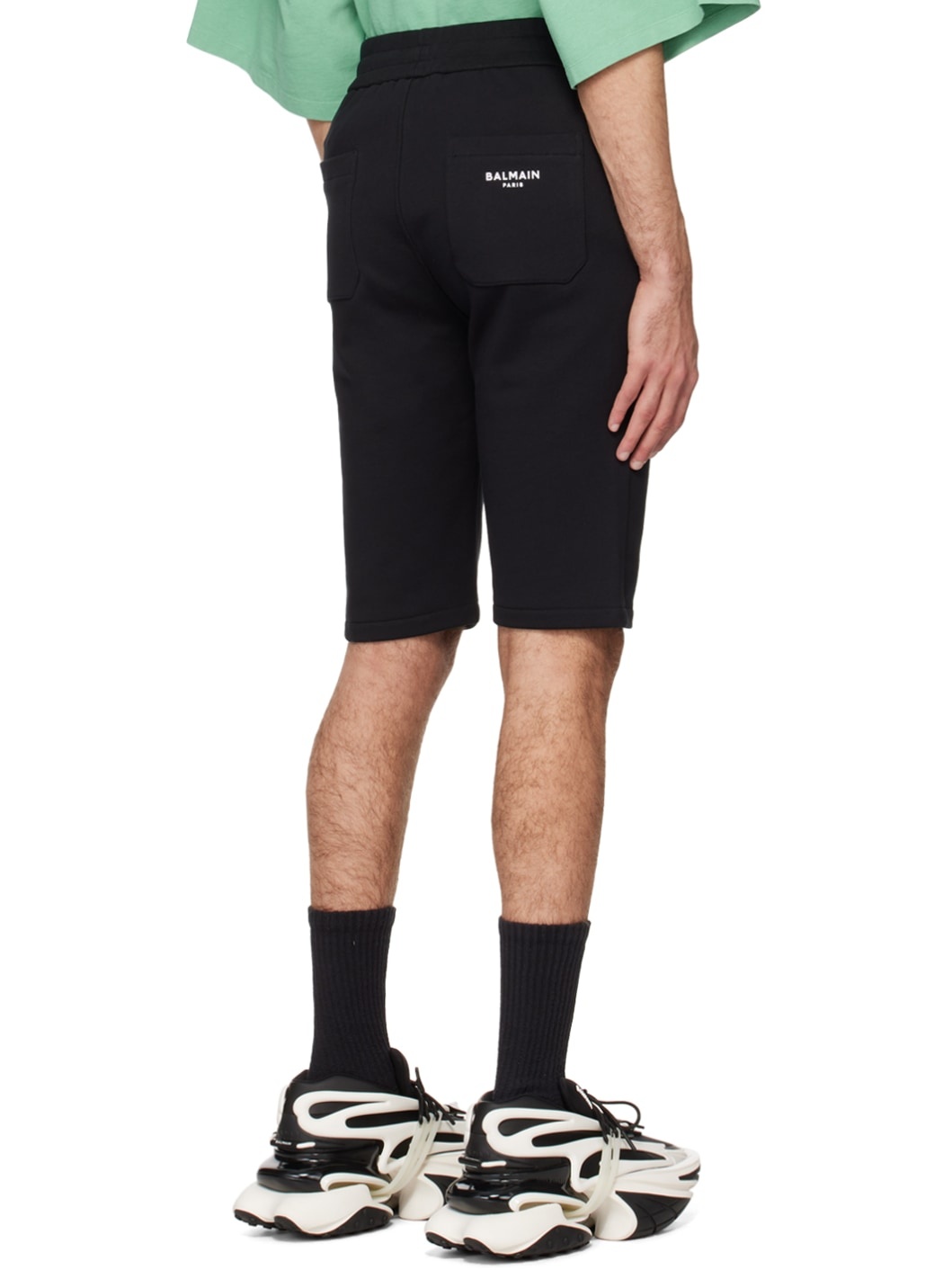 Black Flocked Shorts - 3