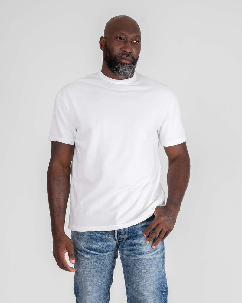 Iron Heart UTIL-BT-WHT UTILITEES - 10oz Mini Fleece Crew Neck T-Shirt - White outlook