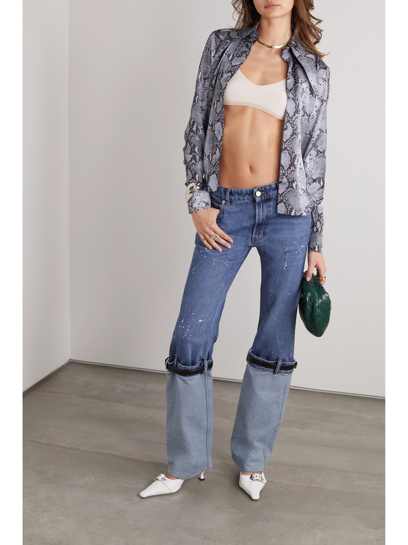 COPERNI Hybrid Belted Distressed Mid-rise Straight-leg Jeans outlook
