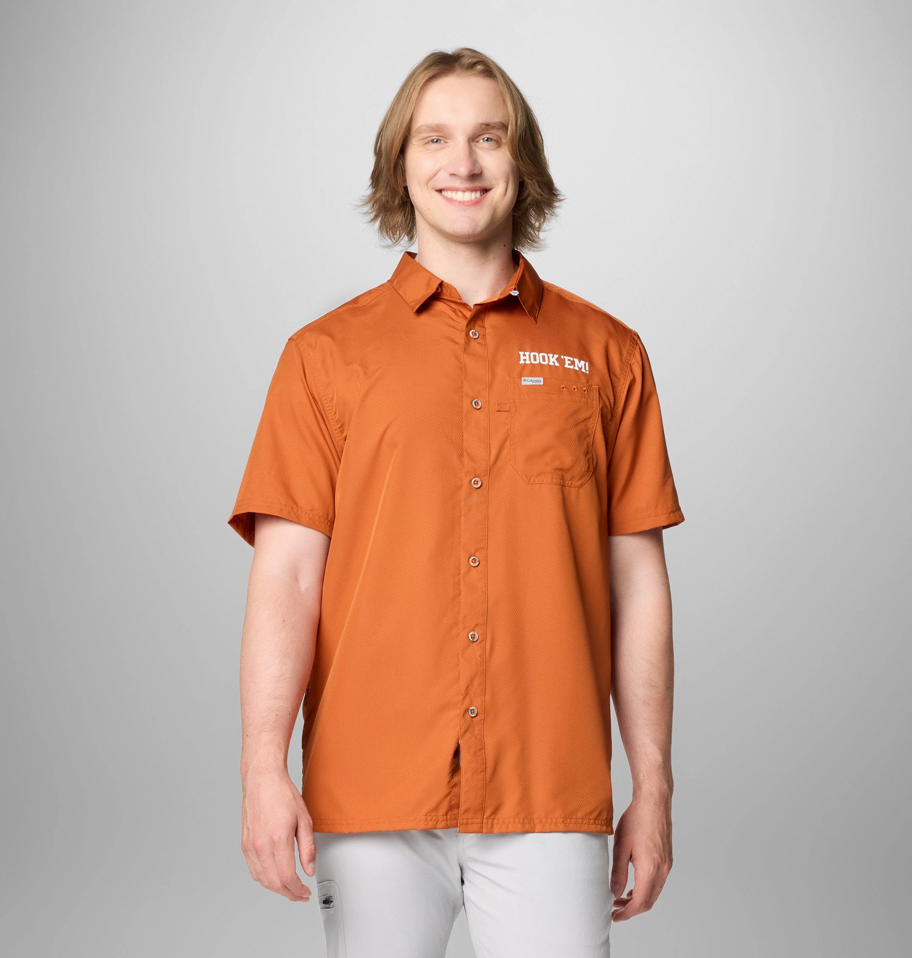 Men's Collegiate PFG Slack Tide Camp Shirt - Texas - 1