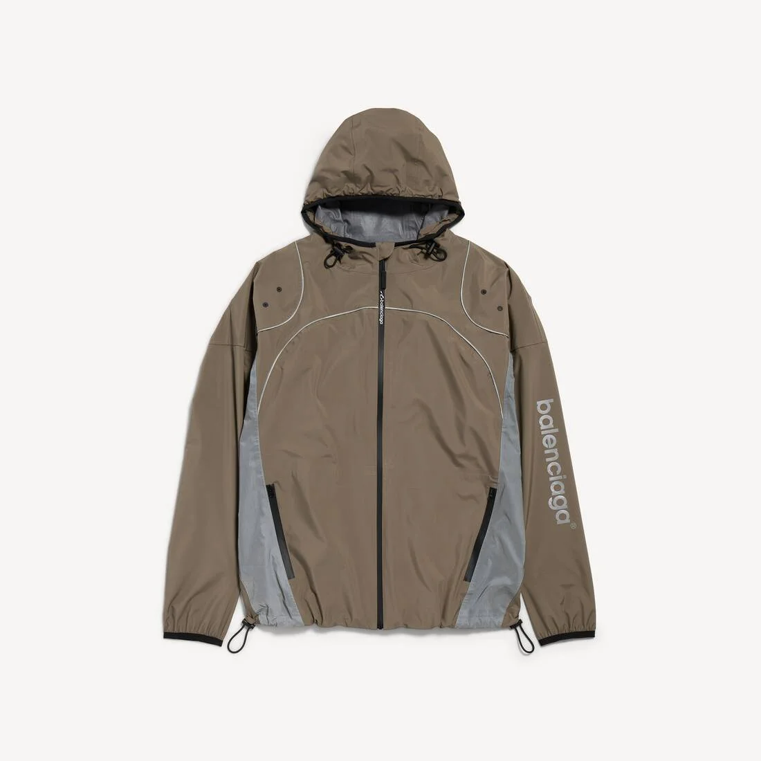 Men's Techwear Zip-up Jacket in Grey - 1