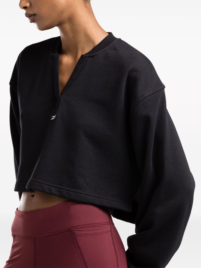 logo-embroidered V-neck sweatshirt 4