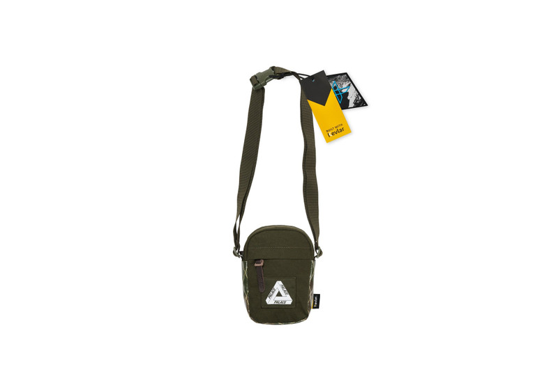 PALACE X-PAC COTTON CANVAS SHOT BAG OLIVE 1