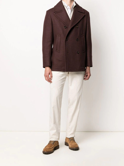 Brunello Cucinelli double breasted pea coat outlook