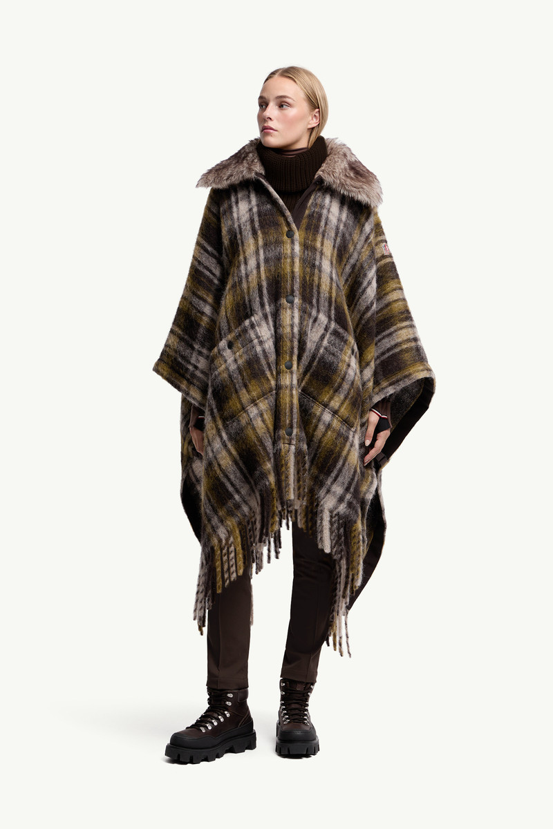 Mohair, Alpaca & Wool Blend Fringed Cape 1