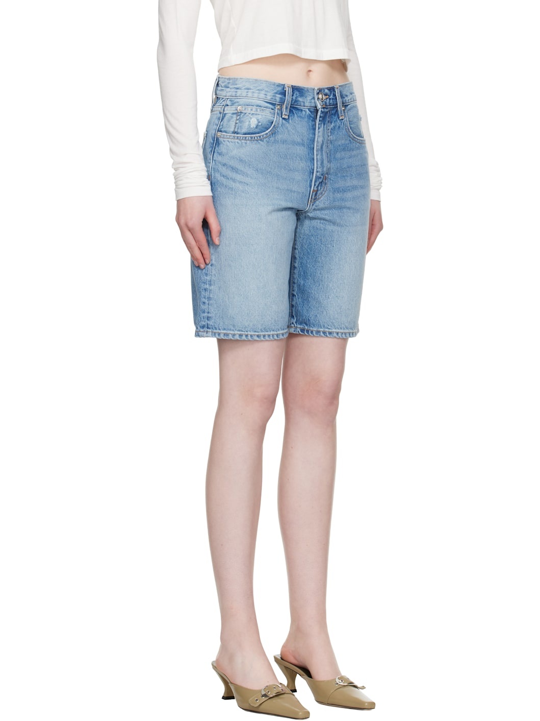 Blue Bermuda Denim Shorts - 2